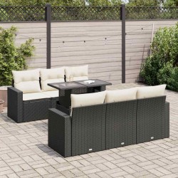 Ensemble de salle à manger pour jardin 9 pcs Noir café 493806493806