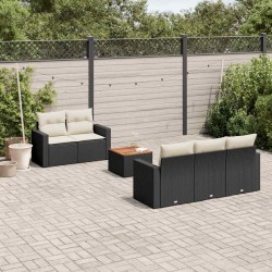 Ensemble de salle à manger pour jardin 9 pcs Noir 493840493840