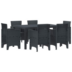 Ensemble de salle à manger pour jardin 9 pcs Noir 493882493882