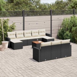 Ensemble de salle à manger pour jardin 9 pcs Noir 493898493898
