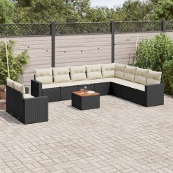 Ensemble de salle à manger pour jardin 9 pcs Noir 493904493904