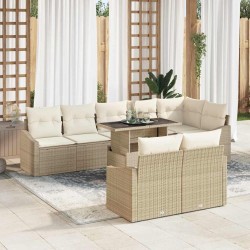 Ensemble de salle à manger pour jardin 9 pcs Gris 493924493924