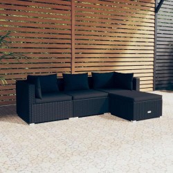 Ensemble de salle à manger pour jardin 9 pcs Noir 493943493943