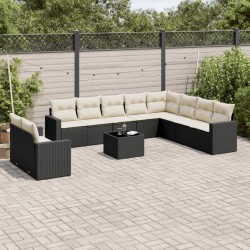 Ensemble de salle à manger pour jardin 9 pcs Beige polyrotin 493957493957