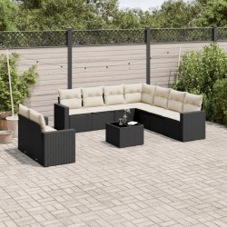 Ensemble de salle à manger pour jardin 9 pcs Beige polyrotin 493968493968