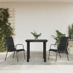 Ensemble de salle à manger pour jardin 9 pcs Gris polyrotin 493974493974