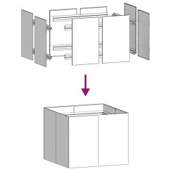 Ensemble de salle à manger pour jardin 7 pcs Beige polyrotin 494533494533