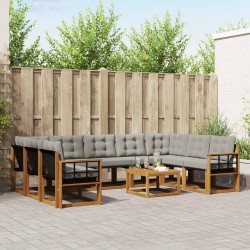 Ensemble de salle à manger pour jardin 5 pcs Marron 494650494650