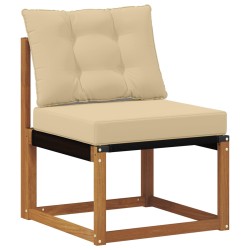 Salon de jardin avec coussins 9 pcs beige résine tressée 494676494676