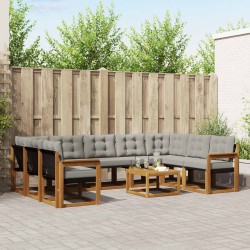 Ensemble de salle à manger pour jardin 5 pcs Marron 494693494693