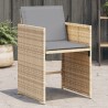 Salon de jardin avec coussins 9 pcs beige résine tressée 494871494871