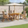 Salon de jardin 11 pcs avec coussins crème bois de pin 494878494878