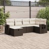 Salon de jardin 10 pcs avec coussins marron résine tressée 495021495021