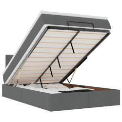 Ensemble de canapé de jardin avec stockage 7 pcs Gris polyrotin 495180495180