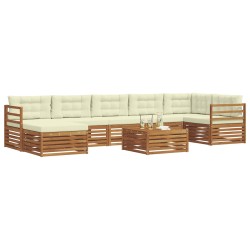 Ensemble de canapé de jardin 9 pcs Beige Poly rotin 495238495238