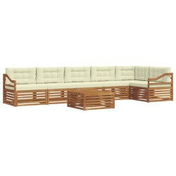 Ensemble de canapé de jardin 8 pcs Beige Poly rotin 495312495312