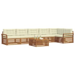 Ensemble de canapé de jardin 8 pcs Beige Poly rotin 495315495315