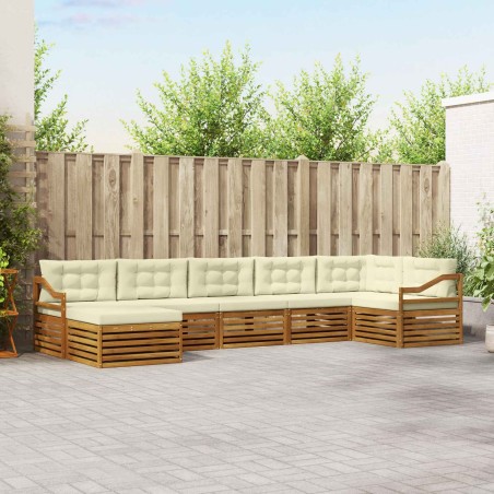 Ensemble de canapé de jardin 9 pcs Beige Poly rotin 495319495319