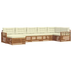 Ensemble de canapé de jardin 9 pcs Beige et blanc polyrotin 495325495325