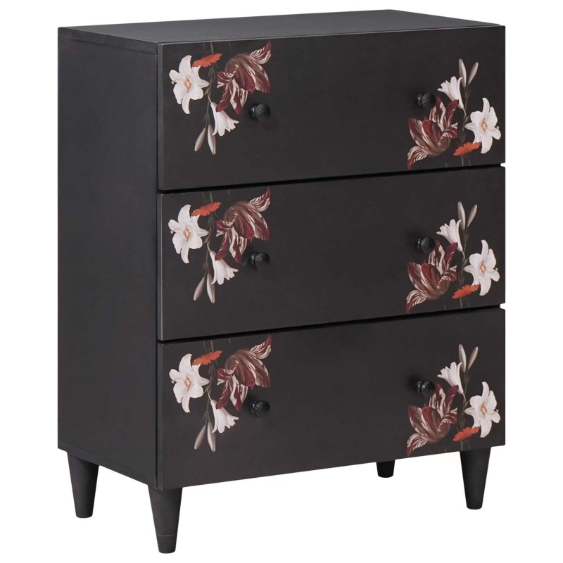 Salon de jardin 7 pcs avec coussins noir résine tressée 495326495326