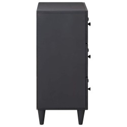 Salon de jardin 7 pcs avec coussins noir résine tressée 495326495326