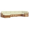 Ensemble de canapé de jardin 9 pcs Beige et crème polyrotin 495339495339