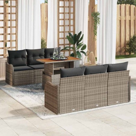 Salon de jardin 5 pcs avec coussins bois massif douglas 495345495345