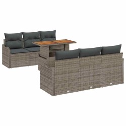 Salon de jardin 5 pcs avec coussins bois massif douglas 495345495345