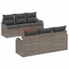 Salon de jardin 6 pcs avec coussins bois massif 495350495350