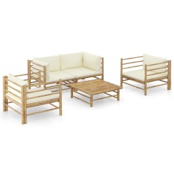 Salon de jardin 9 pcs avec coussin Bois d'acacia solide 495370495370