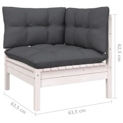 Salon de jardin 7 pcs et coussins bois massif sapin de douglas 495372495372