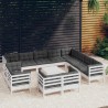 Salon de jardin 7 pcs avec coussins Résine tressée Gris 495383495383