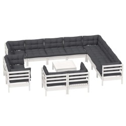 Salon de jardin 7 pcs avec coussins Résine tressée Gris 495383495383
