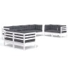 Canapé de jardin avec coussin Noir et blanc crème polyrotin 495410495410