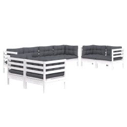 Canapé de jardin avec coussin Noir et blanc crème polyrotin 495410495410