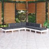 Salon de jardin avec coussins 7 pcs gris résine tressée 495429495429