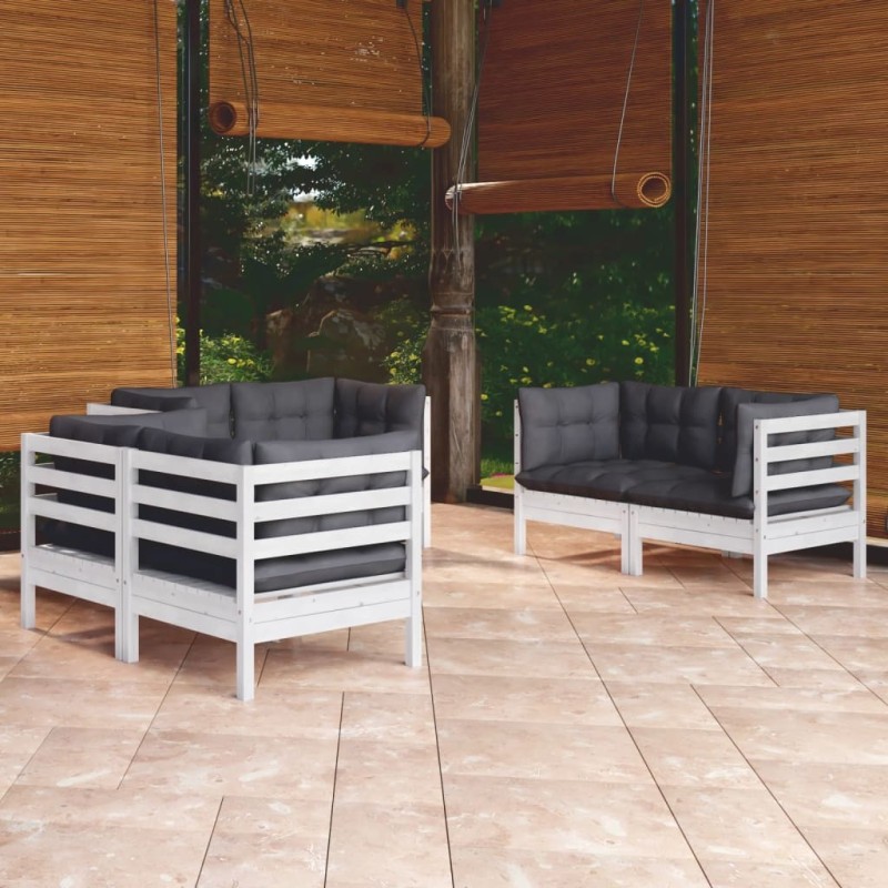 Salon de jardin avec coussins 3 pcs beige résine tressée 495452495452