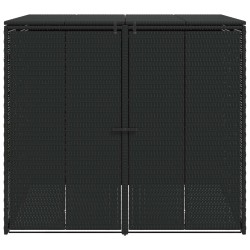 Ensemble de canapé de jardin avec coussin 9 pcs Noir Poly rotin 495630495630