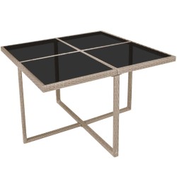 Salon de jardin 9 pcs avec coussins noir résine tressée 495631495631