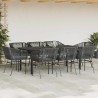 Salon de jardin 8 pcs avec coussins noir résine tressée 495635495635