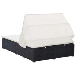 Salon de jardin avec coussins 9 pcs marron résine tressée 495643495643