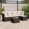 Salon de jardin 10 pcs avec coussins crème bois de pin massif 495656495656