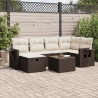 Salon de jardin avec coussins 12 pcs beige résine tressée 495659495659