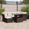 Salon de jardin avec coussins 14 pcs gris résine tressée 495692495692