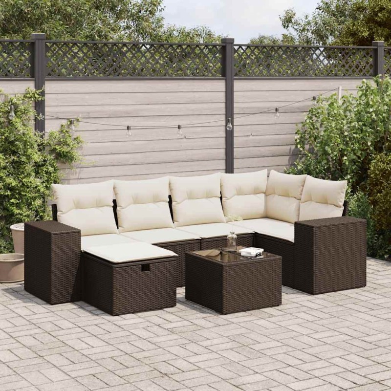 Salon de jardin avec coussins 13 pcs gris résine tressée 495693495693