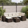 Salon de jardin avec coussins 13 pcs gris résine tressée 495693495693