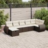 Salon de jardin avec coussins 13 pcs beige résine tressée 495694495694