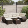 Salon de jardin avec coussins 13 pcs beige résine tressée 495695495695