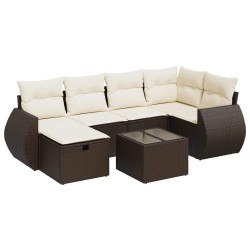 Salon de jardin avec coussins 13 pcs beige résine tressée 495695495695
