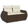 Salon de jardin avec coussins 13 pcs beige résine tressée 495695495695